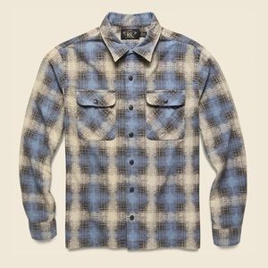 NWT RRL Ralph Lauren Plaid Twill Camp Shirt XL MSRP $249